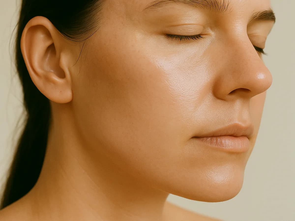 The same skin after twelve weeks — even-toned and hydrated