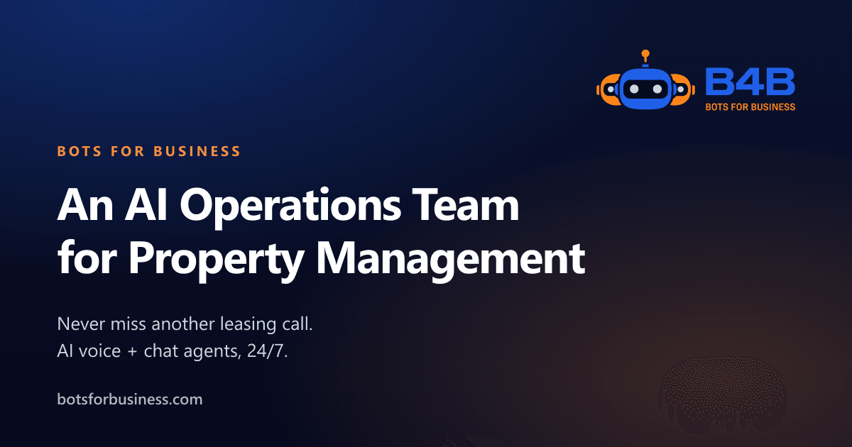 Preview of the Bots for Business website